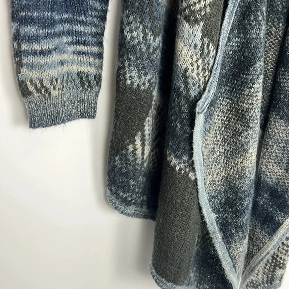 Knox Rose Waterfall Open Front Sweater Cardigan Southwest Boho Size L - Picture 6 of 10